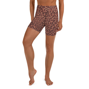 High Waist Warm Leopard Yoga Short