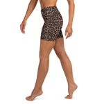 Load image into Gallery viewer, High Waist Leopard Yoga Shorts
